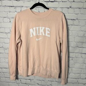 Nike Women's Light Pink Crew Neck Sweater